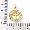 Brass Micro Pave Clear Cubic Zirconia Pendants SH-CBA03AF-14A-G-3