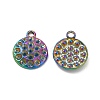 Ion Plating(IP) 304 Stainless Steel Pendants Rhinestone Settings STAS-B032-27MC-1