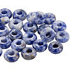 30Pcs Natural Blue Spot Jasper European Beads G-SP0001-01A-05-1