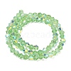 Electroplate Transparent Glass Beads Strands EGLA-K015-18N-2
