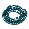 Opaque Solid Color Electroplate Glass Beads Strands EGLA-A039-P2mm-A18-3