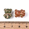 Picasso Baking Paint and Golden Metal Enlaced Glass Beads DGLA-T004-45M-3