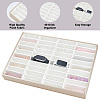 40 Girds Wood Covered with Velvet Bangle Organizer Display Trays BDIS-WH0003-32B-4
