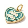 Real 18K Gold Plated Brass Enamel Pendants KK-M273-06A-G-2