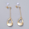 Brass Dangle Stud Earrings EJEW-JE03967-03-1