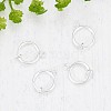 Brass Clip-on Hoop Earring Findings X-KK-P102-01S-5