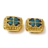 Rack Plating Brass Enamel Beads KK-P276-45G-2