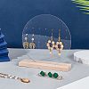 Round Transparent Acrylic Earring Stud Display Stand ODIS-WH0015-95-4