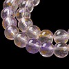 Baking Painted Transparent Glass Bead Strands DGLA-R053-02F-4