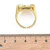 Brass Micro Pave Cubic Zirconia Cuff Open Rings for Women CU-CBA760A-13B-G-5