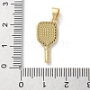 Rack Plating Brass Micro Pave Cubic Zirconia Pendants KK-Z079-02G-3