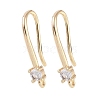 Brass Micro Pave Cubic Zirconia Earring Hooks KK-U008-08G-1