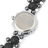 Natural Lava Rock Bracelets Watches BJEW-JB03768-4