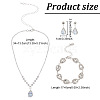 GOMAKERER Crystal Rhinestone Jewelry Set SJEW-GO0001-01-2