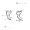 304 Stainless Steel Stud Earrings MX8360-2-1