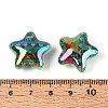 Christmas UV Plating Printed Opaque Acrylic Beads MACR-N018-06C-3