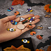 Beadthoven 21Pcs 7 Style Halloween Alloy Enamel Pendant ENAM-BT0001-16-20