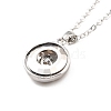 Bird Donut Pendant Necklace for Women NJEW-I113-14P-3