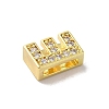 Brass Micro Pave Cubic Zirconia Beads KK-H487-25G-05-2