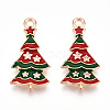 Christmas Theme Alloy Enamel Pendants ENAM-N056-403B-1