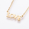 304 Stainless Steel Pendant  Necklaces NJEW-P224-22G-1