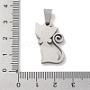 201 Stainless Steel Enamel Pendants STAS-Q342-16P-01-3