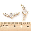 Brass Pave Clear Cubic Zirconia Pendants KK-Q789-09G-3