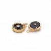 Brass Micro Pave Clear Cubic Zirconia Pendants KK-S356-677-2