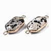 Natural Dalmatian Jasper Links Connectors G-S359-276B-3