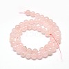 Natural Rose Quartz Round Bead Strands G-P072-05-10mm-2