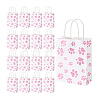 Rectangle with Paw Print Pattern Paper Storage Bags with Handle ABAG-WH0046-39C-8