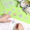 80Pcs 2 Styles Star Polyester Computerized Embroidery Iron on/Sew on Patches PATC-ME0001-17B-3