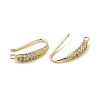Brass Micro Pave Cubic Zirconia Earring Hooks KK-Q793-13G-2