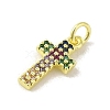 Brass Micro Pave Cubic Zirconia Pendants KK-M283-20B-02-2