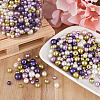 Cheriswelry 12 Strands 12 Styles Baking Painted Pearlized Glass Pearl Round Bead Strands HY-CW0001-03B-16