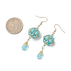 Synthetic Turquoise Dangle Earrings EJEW-MZ00669-03-4