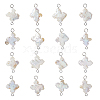 16Pcs Natural Keshi Pearl Connector Charms PALLOY-HS00045-1