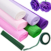 6 Rolls 6 Colors Handmade Crepe Paper DIY-CP0012-89F-6