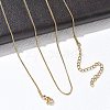 10Pcs 1MM 304 Stainless Steel Box Chain Necklaces NJEW-G203-07G-1