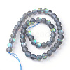 Synthetic Moonstone Beads Strands G-R375-10mm-A03-2