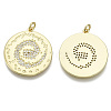 Brass Micro Pave Cubic Zirconia Pendants ZIRC-S061-183G-NF-2