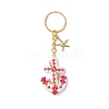 Iron Glass Seedbead Keychain KEYC-MZ00034-01-1