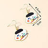 Zinc Alloy Enamel Dangle & Drop Earrings FS-WGC3D93-09-1