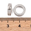 925 Sterling Silver Micro Pave Clear Cubic Zirconia Bead Frames STER-P061-01B-P-3