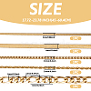 5Pcs 5 Style 304 & 667 Stainless Steel Snake & Figaro & Box & Herringbone Chain Necklaces Set NJEW-TA0001-13-13
