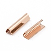 Brass Ribbon Crimp Ends KK-WH0034-52KCG-02-2