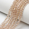 Electroplate Transparent Glass Beads Strands EGLA-A034-T2mm-H04-1