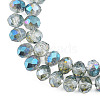 Transparent Crackle Electroplate Glass Beads Strands X-EGLA-T008-028-B06-2