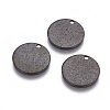 304 Stainless Steel Textured Pendants STAS-I098-01-12mm-B-3