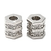 Rack Plating Brass Cubic Zirconia Beads KK-Z033-27P-1